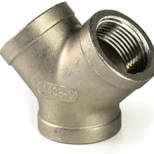 Direct Verzonden RVS y-stuk 45° 3 x binnendraad 2"