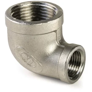 Bestseller RVS verloopknie 90° 2 x binnendraad 3/8 x 1/4"