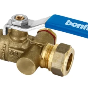 Bonfix messing kogelkraan 2 x knel 28 MM, gesloten model Actieprijs