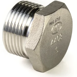 Gecertificeerd RVS 6-kant plug cylindrisch 1 x buitendraad 2"