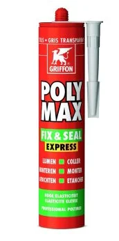 Laatste Kans Griffon Poly Max Fix & Seal Express montagekit, grijs, koker à 425 gr