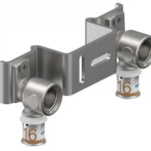 Beperkte Voorraad Uponor S-Press Plus montagebeugel, Water, Gemini, pers x binnendraad, 16 x ½", 120 mm