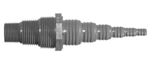 Alleen Vandaag Airfit PVC verloop grijs, ¾"-1"-1¼" buitendraad x 8-32 mm slangtule
