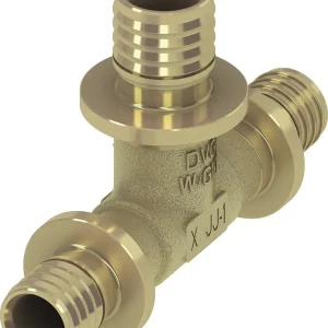 Bestel Nu TECEflex verloop t-stuk 90° messing pers 25 x 16 x 25 mm