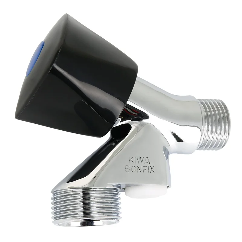 Bonfix wasmachinekraan knop zwart met beluchter en keerklep KIWA Gratis Retour