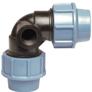 Hete Deal Unidelta knie 90° 2x klem / 1x binnendraad 25 mm x 1/2"
