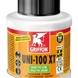 Griffon hard PVC lijm, Uni-100 XT, bus à 250 ml Snelle Levering