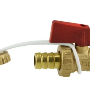 Express Levering Watts messing vul- en aftapkraan, ½" din 2999 15mm, 90gr stop op spindel