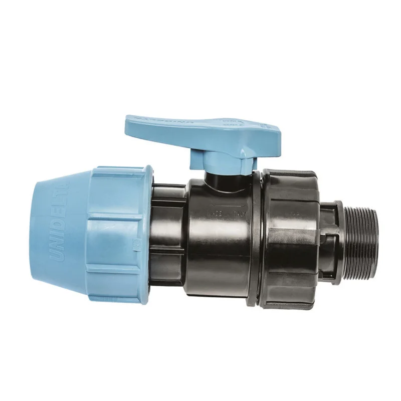 Hoge Kwaliteit Unidelta pp kogelkraan klem x buitendraad 50 mm x 1 1/2"