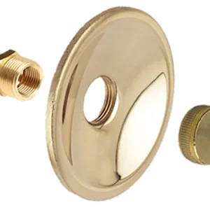 Bonfix gevelplaat, rond, gepolijst messing 97306 Tijdelijk Beschikbaar
