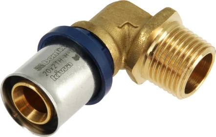 Hoge Kwaliteit Bonfix Alu-pers knie buitendraad 20mm x 3/4"