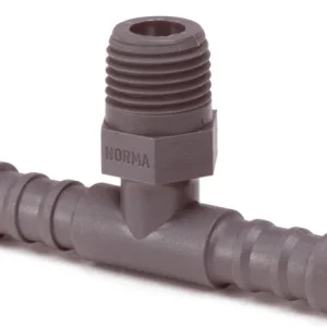 Hoge Kwaliteit Normaplast polyamide T-stuk 90º slangtule 4mm x buitendraad 1/4"