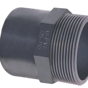 Fabrieksprijs PVC druk Puntstuk 75/90 mm x 2 1/2" buitendraad PN16