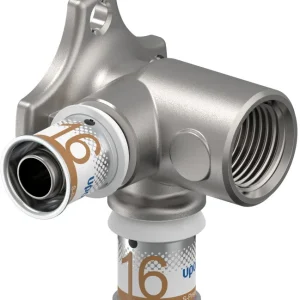 Actieprijs Uponor S-Press Plus muurplaat + knie 90° 2x pers x binnendraad