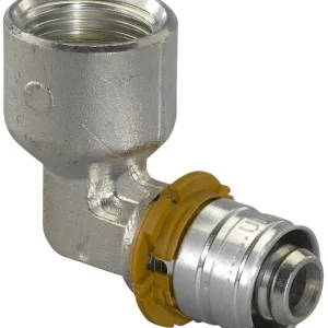 Fabrieksprijs Uponor MLC persknie 90° pe/alu 40 mm x binnendraad 1½"