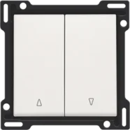 Hoge Kwaliteit Niko 154-65914 afwerkingsset voor tweevoudige rolluikdrukknop, White coated