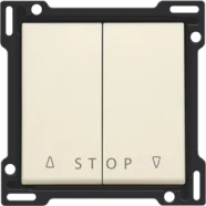 Niko 100-65918 afwerkingsset voor tweevoudige rolluikdrukknop voor elektronische sturingen, Cream Beperkte Voorraad