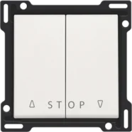 Niko 101-65918 afwerkingsset voor tweevoudige rolluikdrukknop voor elektronische sturingen, White Seizoensaanbieding