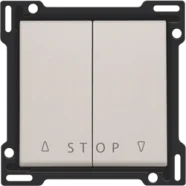 Niko 102-65918 afwerkingsset voor tweevoudige rolluikdrukknop voor elektronische sturingen, Light grey Hoge Kwaliteit