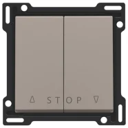 Niko 123-65918 afwerkingsset voor tweevoudige rolluikdrukknop voor elektronische sturingen, Bronze Meest Verkocht
