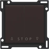 Niko 124-65918 afwerkingsset voor tweevoudige rolluikdrukknop voor elektronische sturingen, Dark brown Merkproduct