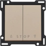Niko 157-65918 afwerkingsset voor tweevoudige rolluikdrukknop voor elektronische sturingen, Champagne Dagaanbieding