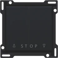 Tijdelijk Beschikbaar Niko 161-65918 afwerkingsset voor tweevoudige rolluikdrukknop voor elektronische sturingen, Black coated