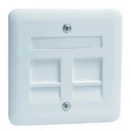 Peha 00752411 STANDARD centraalplaat voor draagframe D 600 MJ1-D 600 MJ12 voor 2 Modular Jacks Levend-wit Beperkte Voorraad