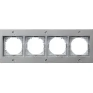 Veilige Betaling Gira 021465 TX_44 Afdekraam 4-voudig Kleur Aluminium