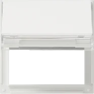 Koop Online Gira 068066 TX_44 Overgangsplaat met klapdeksel en tekstkader Zuiver wit