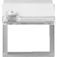 Voordeelprijs Gira 069465 TX_44 Afsluitbare overgangsplaat met klapdeksel voorzien van slot en tekstkader kleur Aluminium