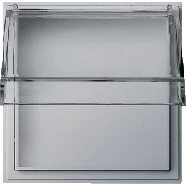 Veilige Betaling Gira 040965 TX_44 Overgangsplaat met transparant klapdeksel kleur Aluminium
