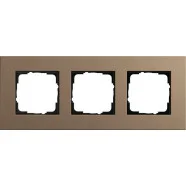 Premium Gira 0213221 Afdekraam Esprit Drievoudig Linoleum-multiplex lichtbruin