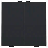 Niko 161-51002 Tweevoudige drukknop voor Niko Home Control Black coated Finale Uitverkoop