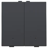Niko 122-52002 Tweevoudige drukknop met leds en comfortsensoren voor Niko Home Control Anthracite Seizoensaanbieding