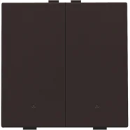 Niko 124-52202 Tweevoudige drukknop met leds en comfortsensoren voor Niko Home Control Dark brown Dagaanbieding