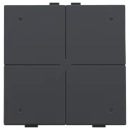 Niko 122-52004 Viervoudige drukknop met leds en comfortsensoren voor Niko Home Control Anthracite Weekendaanbieding