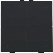 Populair Niko 161-52204 Viervoudige drukknop met leds en comfortsensoren voor Niko Home Control Black coated