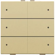 Niko 221-52206 Zesvoudige drukknop met leds en comfortsensoren voor Niko Home Control Alu gold coated Meest Verkocht