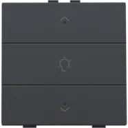 Niko 122-52043 Enkelvoudige dimbediening met leds voor Niko Home Control Anthracite Nieuw