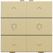 Niko 221-51046 Tweevoudige dimbediening voor Niko Home Control Alu gold coated Tijdelijk Beschikbaar