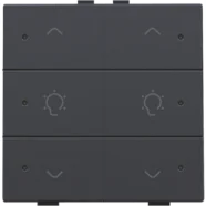Niko 122-52046 Tweevoudige dimbediening met leds voor Niko Home Control Anthracite Koop Vandaag