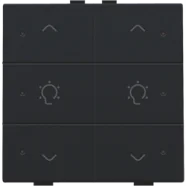 Niko 161-52046 Tweevoudige dimbediening met leds voor Niko Home Control Black coated Populair