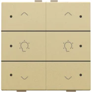 Niko 221-52046 Tweevoudige dimbediening met leds voor Niko Home Control Alu gold coated Goedkoop