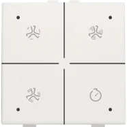 Niko 101-52054 Ventilatiebediening met led voor Niko Home Control, white Op = Op