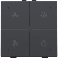 Niko 122-52054 Ventilatiebediening met led voor Niko Home Control, anthracite Op = Op