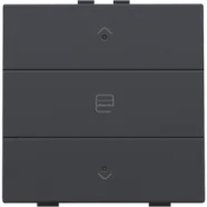 Niko 122-52033 Enkelvoudige motorsturingsbediening met leds voor Niko Home Control, Anthracite Premium