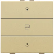 Niko 221-52033 Enkelvoudige motorsturingsbediening met leds voor Niko Home Control, Alu gold coated Tijdelijk Beschikbaar
