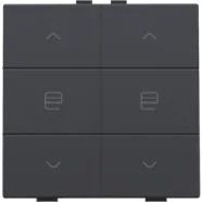 Niko 122-51036 Tweevoudige motorsturingsbediening voor Niko Home Control, Anthracite Hete Deal