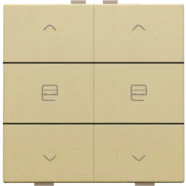 Niko 221-51036 Tweevoudige motorsturingsbediening voor Niko Home Control Alu gold coated Must-Have